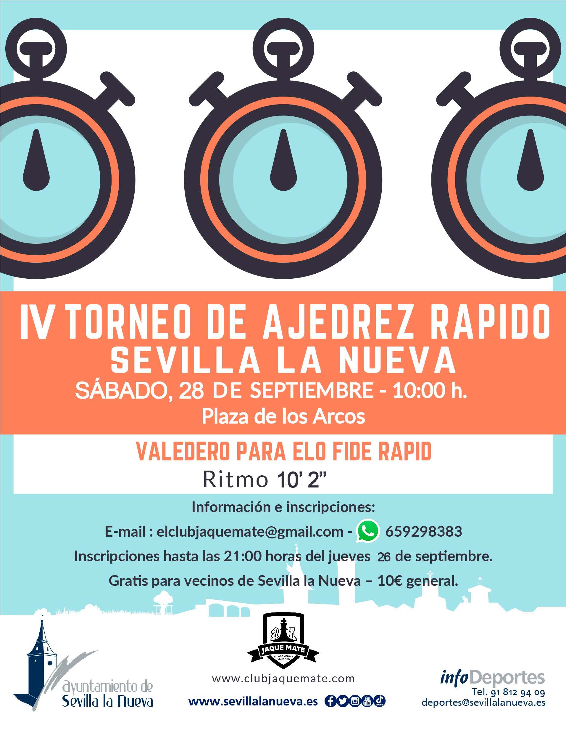 IV Torneo de Ajedrez Rápido de Sevilla la Nueva