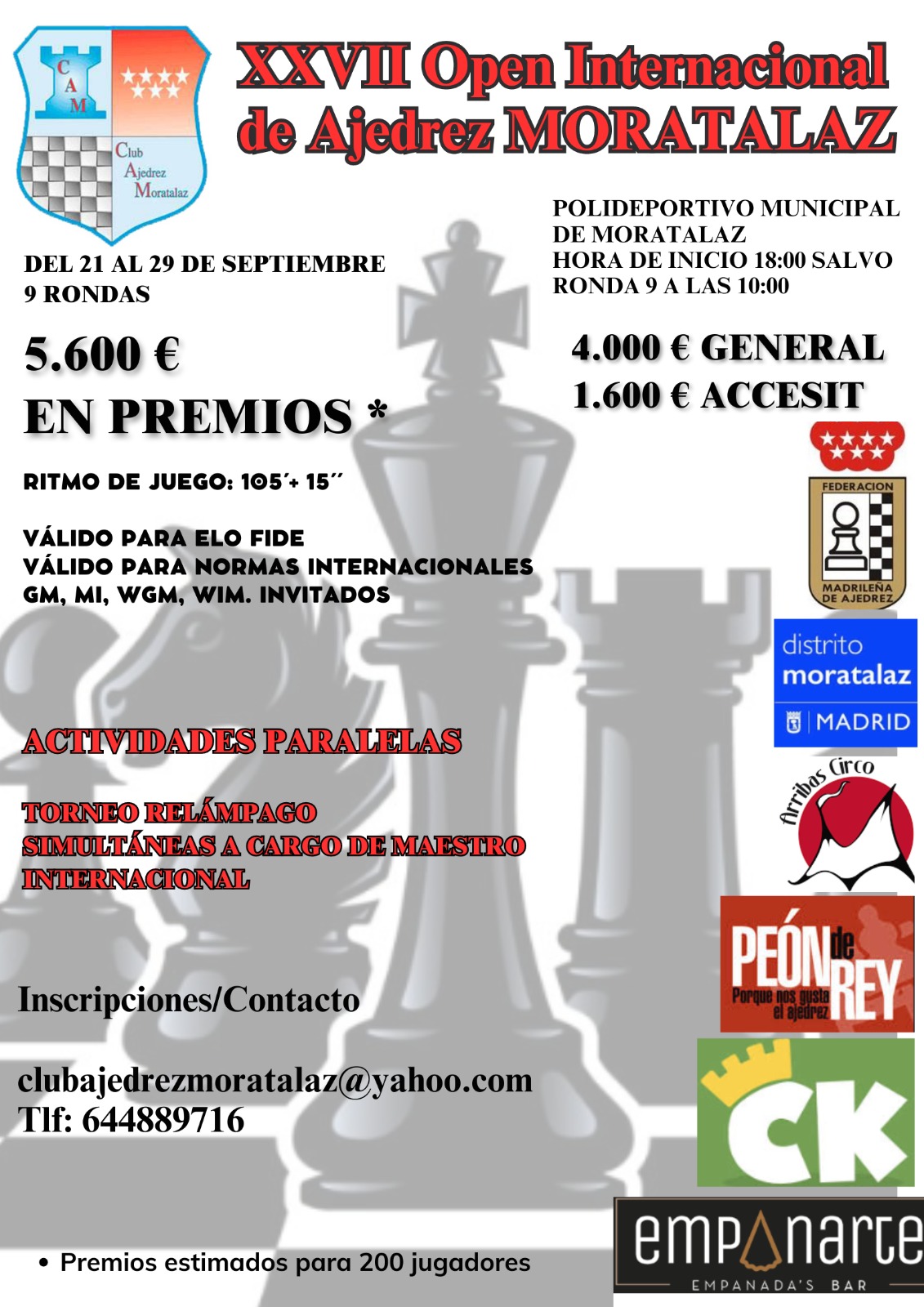 XXVII Open Internacional de ajedrez de Moratalaz