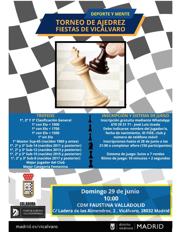 Torneo de Ajedrez Fiestas de Vicalvaro
