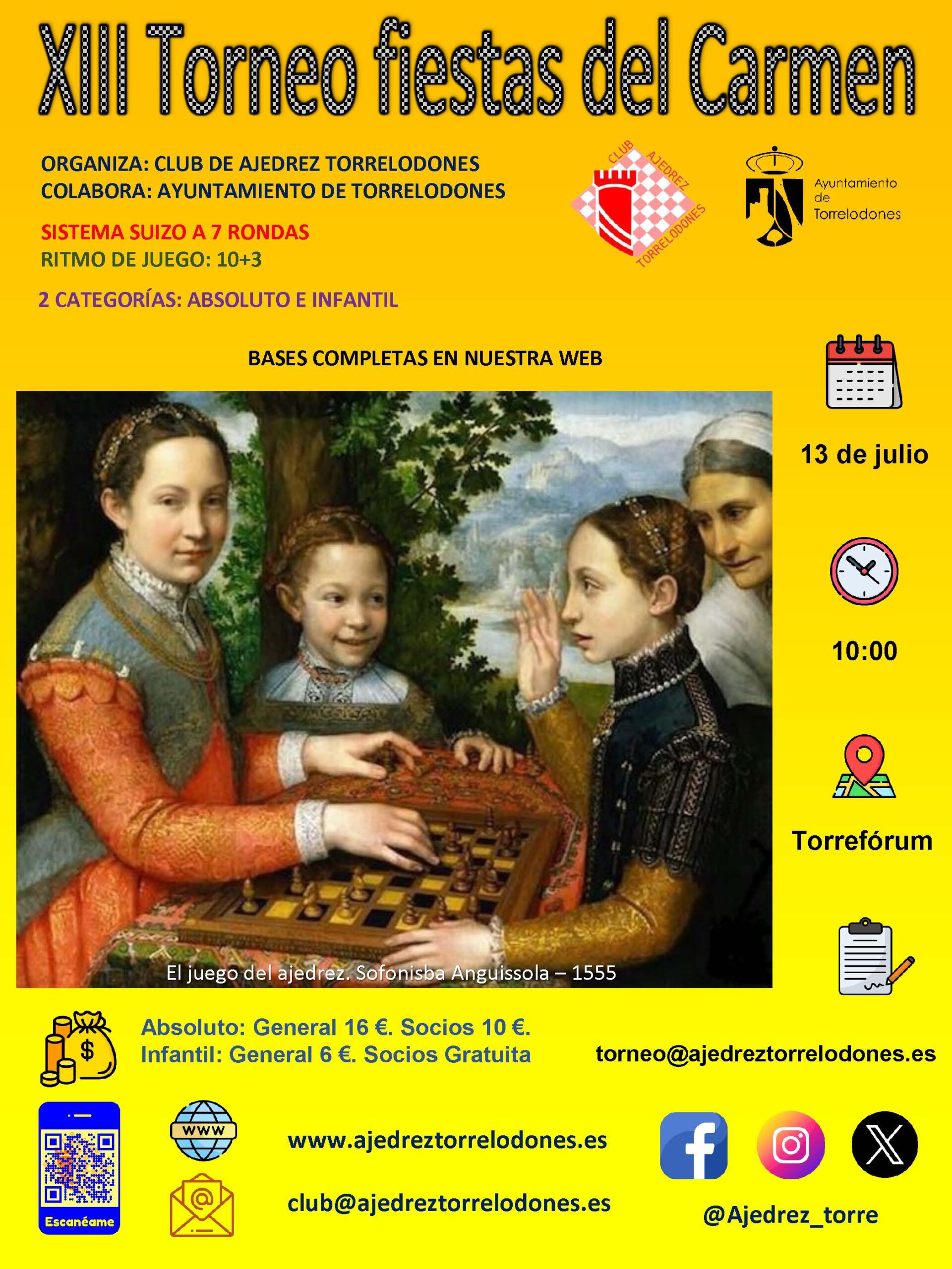 XIII Torneo de Ajedrez Fiestas del Carmen